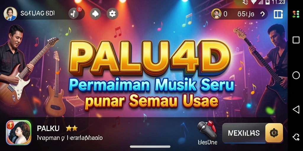 Menampilkan gameplay seru dari aplikasi musik PALU4D.