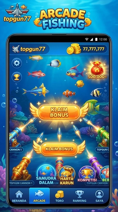 Halaman unduh aplikasi dengan informasi terkini di topgun77.